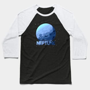 Neptune Planet Logo, Astronomy Space Exploration Art Baseball T-Shirt